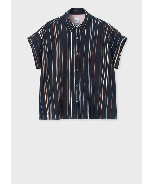 ウィメンズ "Signature Pinstripe" 半袖シャツ