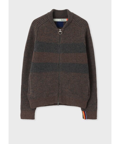 Paul Smith Loves Barbour ニットボンバーカーディガン