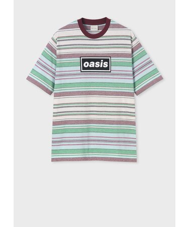 Paul Smith × Oasis ストライプ&ロゴ Tシャツ
