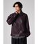 シンセティックレザー ジップアップブルゾン