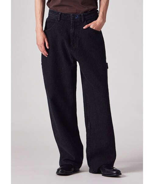Dickies□ × PS Paul Smith 刺し子ブラックデニム ペインターパンツ