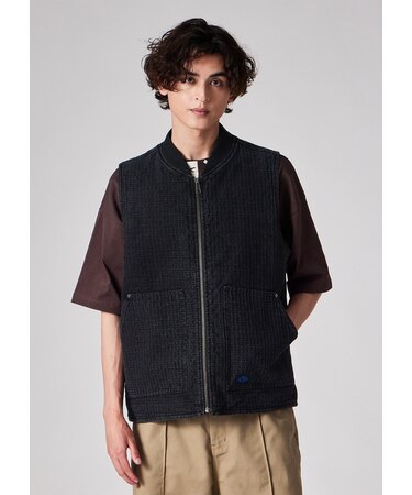 Dickies□ × PS Paul Smith 刺し子ブラックデニム ワークベスト