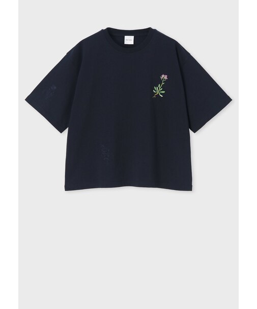 ウィメンズ フローラルエンブロイダリー 半袖Tシャツ
