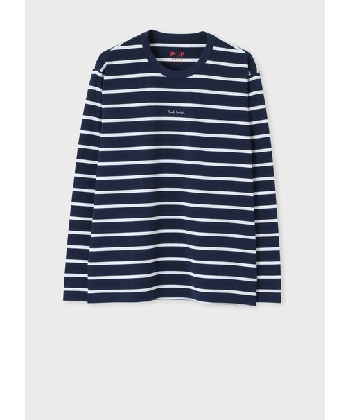 ボーダー 長袖クルーネック Tシャツ