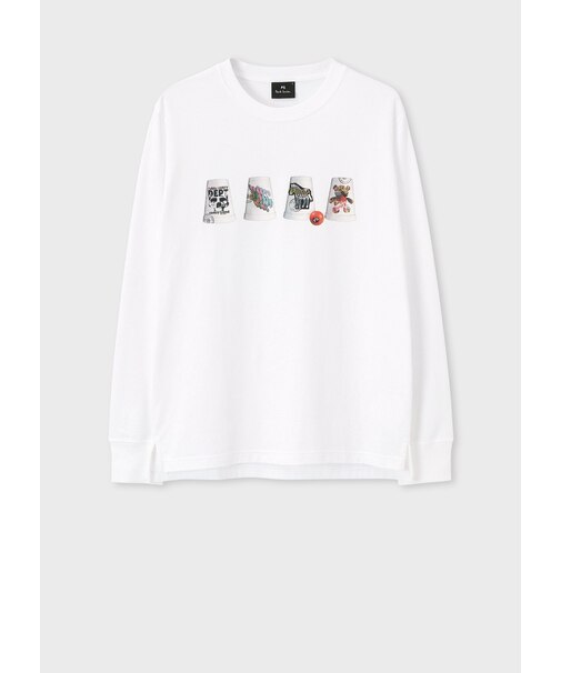 "Cups" 長袖Tシャツ