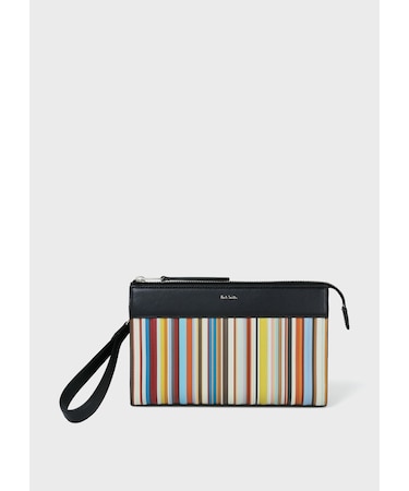"Signature Stripe" ポーチ