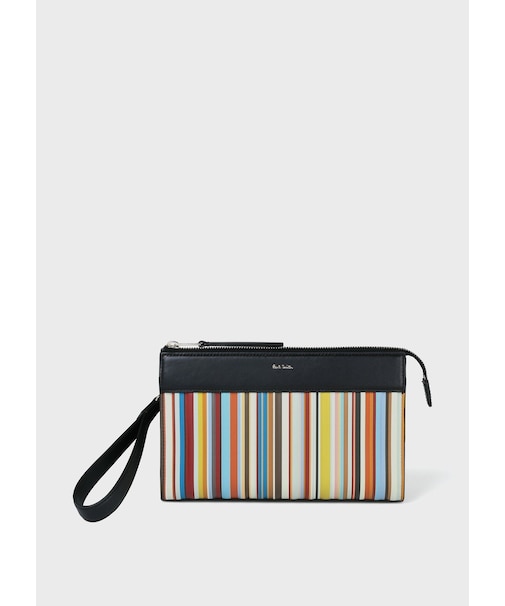 "Signature Stripe" ポーチ