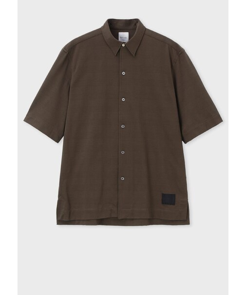 "Cropped Logo" グレンチェックパターン オーバーサイズシャツ