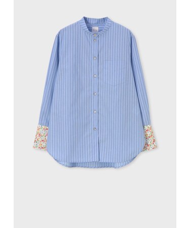 ウィメンズ "Garden Floral" スタンドカラー 長袖シャツ