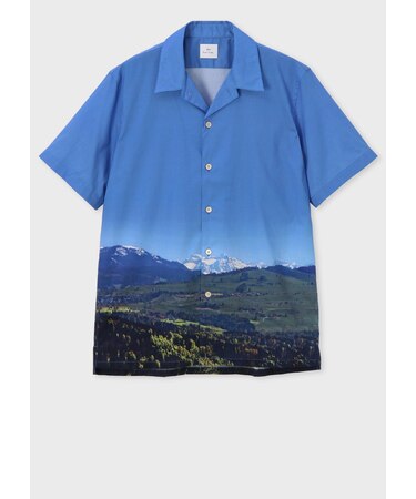 "Swiss Alps" オープンカラーシャツ