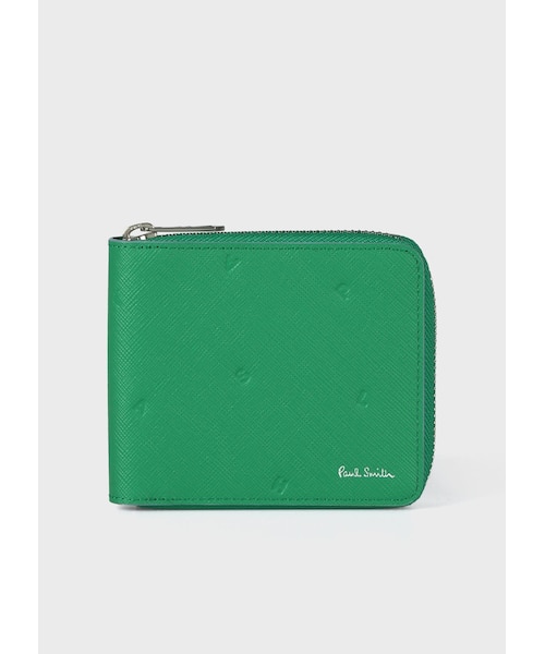 ❣️未使用❣️ PS Paul Smith 二つ折り財布 グリーン BYP075 コンティニュアスパターン 2つ折り財布｜ポール・スミスバッグの