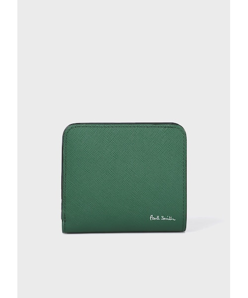 Paul Smith 二つ折り財布　新品　ブライトストライププラー　現行品　緑 ブライトストライププラー 2つ折り財布｜ポール・スミスバッグの