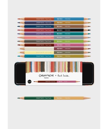 Caran d'Ache + Paul Smith バイカラーペンシル&ブラシ セット