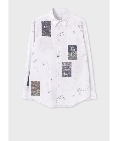 "Floral Postcards" シャツ