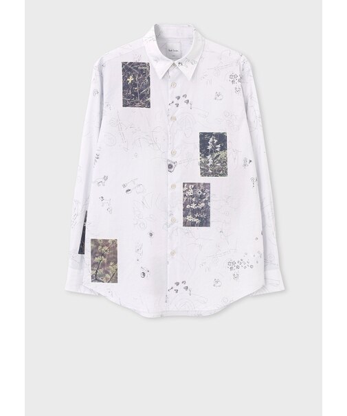 "Floral Postcards" シャツ