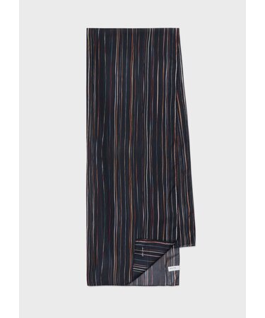ウィンメンズ "Signature Pinstripe" シルク スカーフ