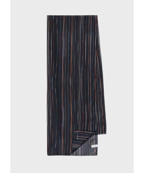 ウィンメンズ "Signature Pinstripe" シルク スカーフ