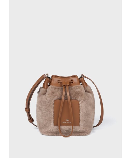 PS Paul Smith フェイクファー 巾着ショルダーバッグ