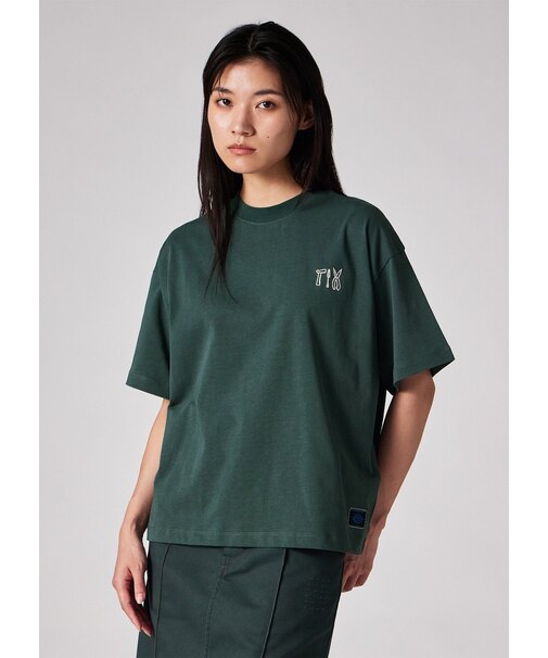 ウィメンズ Dickies□ × PS Paul Smith バックプリント 半袖Tシャツ