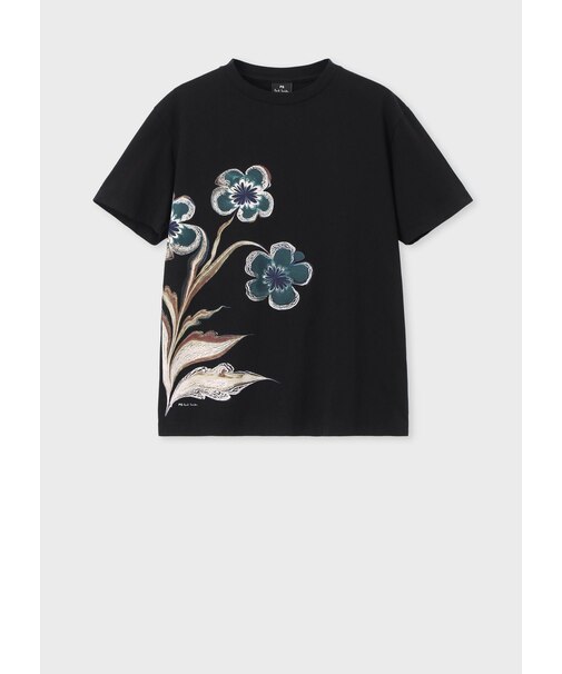 ウィメンズ モダン フラワー 半袖Tシャツ