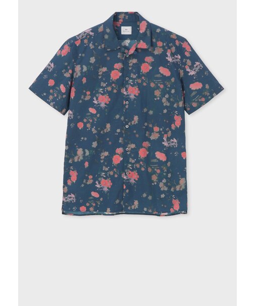 "Faded Floral" オープンカラーシャツ