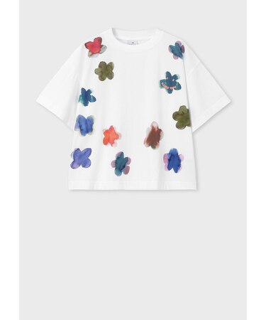 ウィメンズ PS Happy インキーフラワーズ 半袖Tシャツ