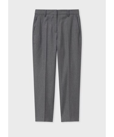 ウィメンズ カシミアブレンド フランネル テーパードパンツ