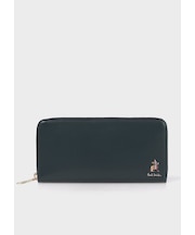 マーケトリーストライプラビット ラウンドジップ長財布