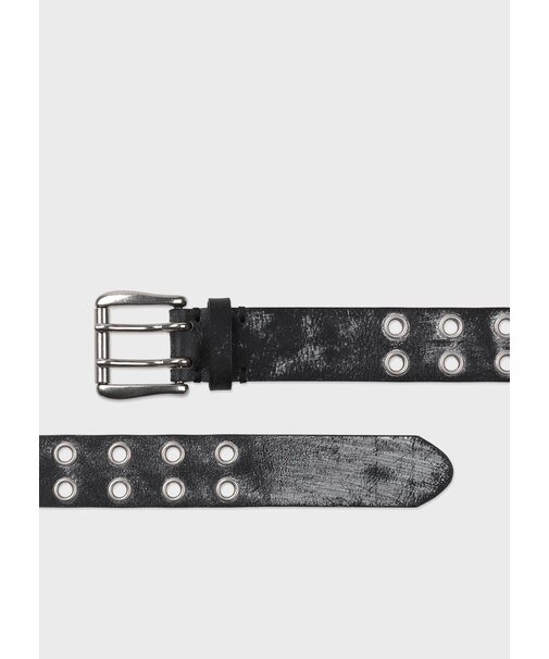 "Double Eyelet" レザーベルト