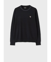 "Sports Stripe Zebra" クルーネックニット
