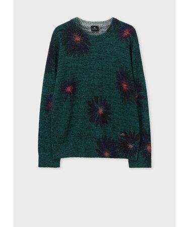 "Luminescent Floral" クルーネックセーター