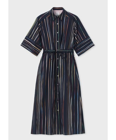 ウィメンズ "Signature Pinstripe" シャツワンピース