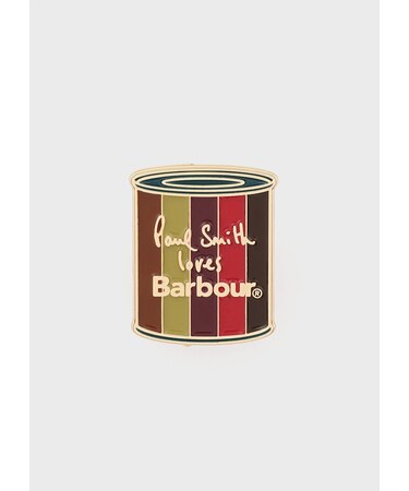 "Paul Smith Loves Barbour" "Wax Tin" ピンバッジ