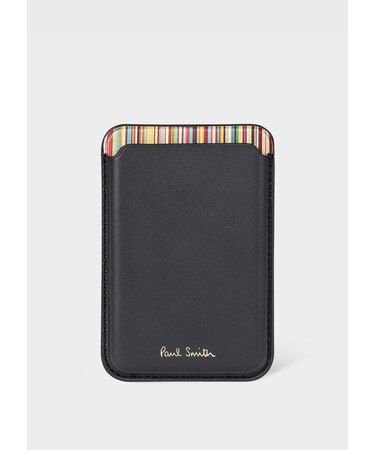 "Signature Stripe" MagSafe iPhone ブラックカードケース
