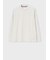 "Cropped Logo" モックネック長袖Tシャツ