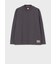 "Cropped Logo" モックネック長袖Tシャツ