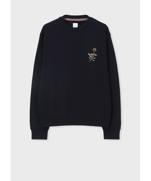 "Flower Embroidery" クルーネック スウェット