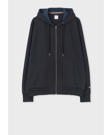 "Signature Stripe Bar Sleeve" ジップアップパーカ