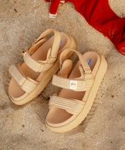 BIGMONA ダブルベルトラフィアサンダル