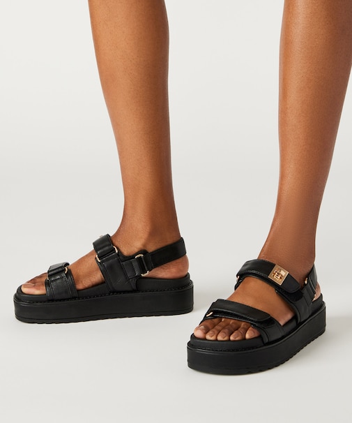 BIGMONA ダブルベルトレザーサンダル