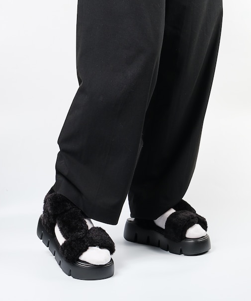 BONKERS-F ファー厚底サンダル