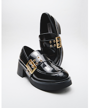 BRIDGETON ビッグバックルデザインローファー