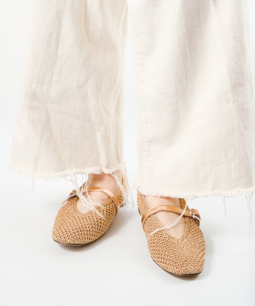 GAYLA メッシュフラットメリージェーンパンプス