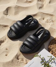 HEADWAY バックストラップ厚底パフィーサンダル