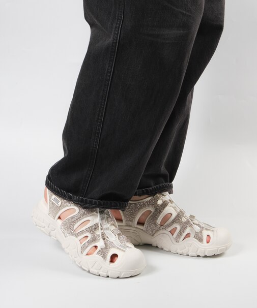 MIDNITE ラインストーンスポーツサンダル