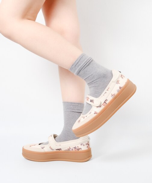 OSLO フラワープリント メリージェーンスニーカー