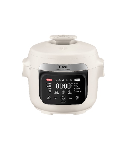 ラクラクッカー【新品未使用】ティファール T-fal アイボリー　電気圧力鍋 ラクラ・クッカー電気圧力鍋 アイボリー｜ティファールアウトレット