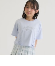 アソート柄レースアップ半袖Tシャツ