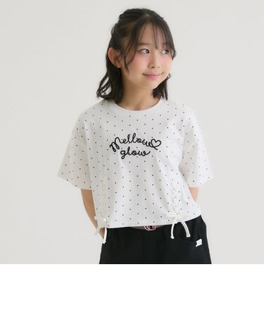 アソート柄レースアップ半袖Tシャツ