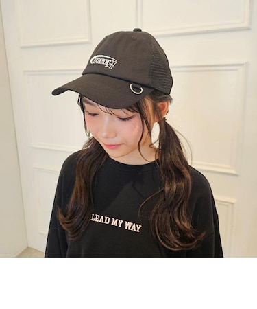 ロゴ刺繍メッシュキャップ